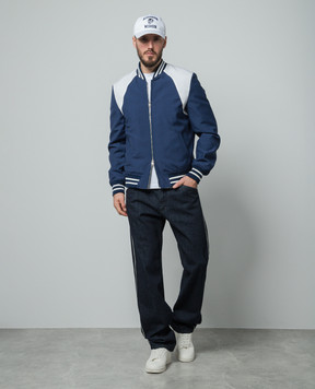 Alexander McQueen Синий бомбер с шерстью 766448QUAAE