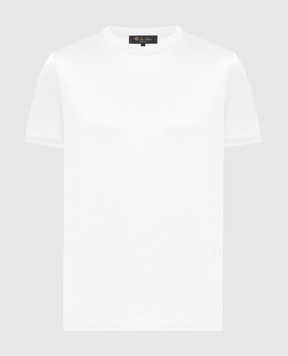 Loro Piana Белая футболка с вышивкой логотип логотип FAI5069