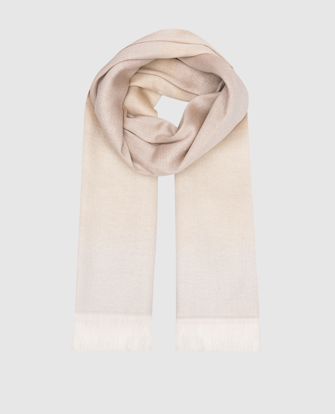 Beige scarf with a gradient effect