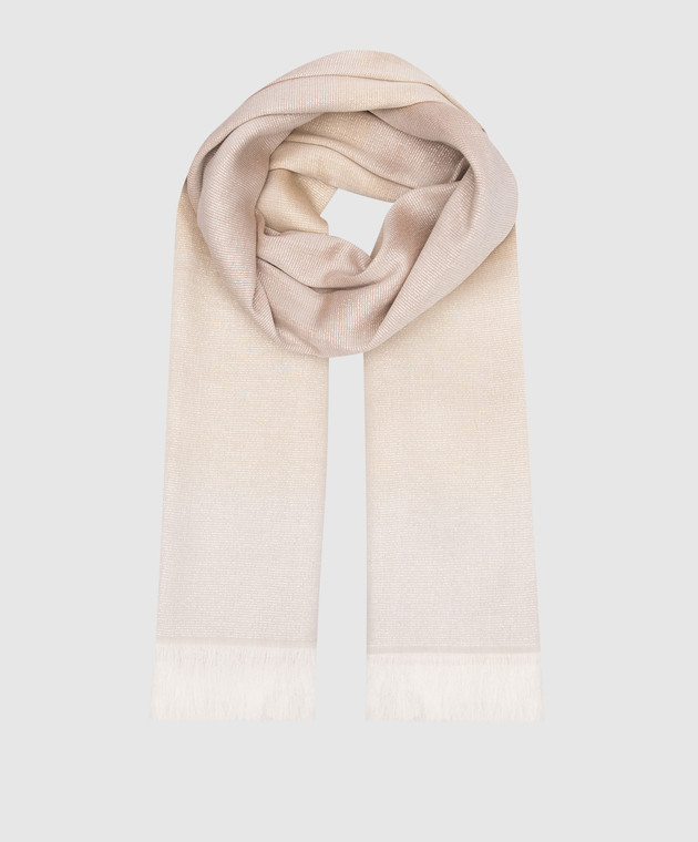 Peserico Beige scarf with a gradient effect S31423C009741