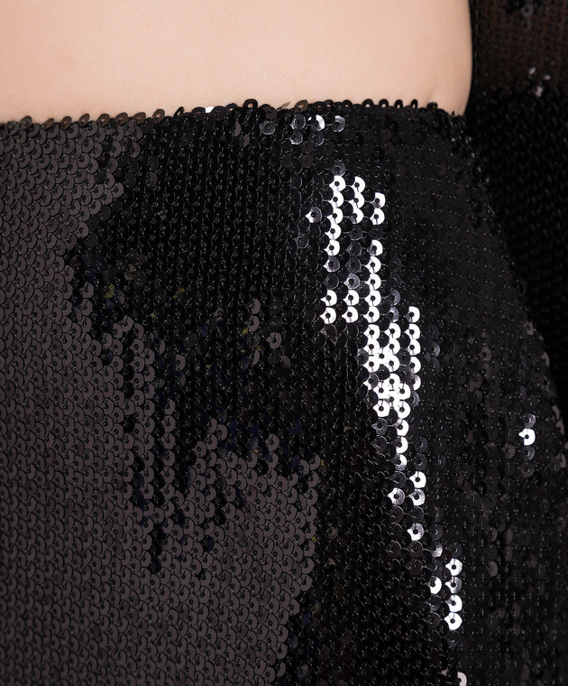 David Koma Black mini skirt with sequins SS23DK08S image 5