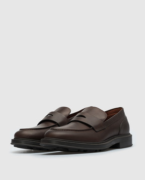 Loro Piana Коричневые кожаные лоферы FAN5630