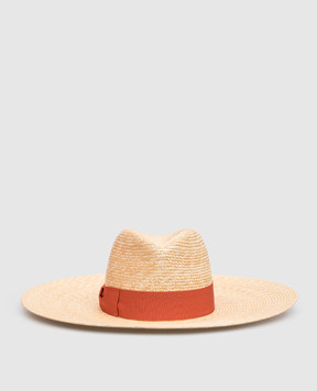 Borsalino Бежевая соломенная шляпа Sophie 232179