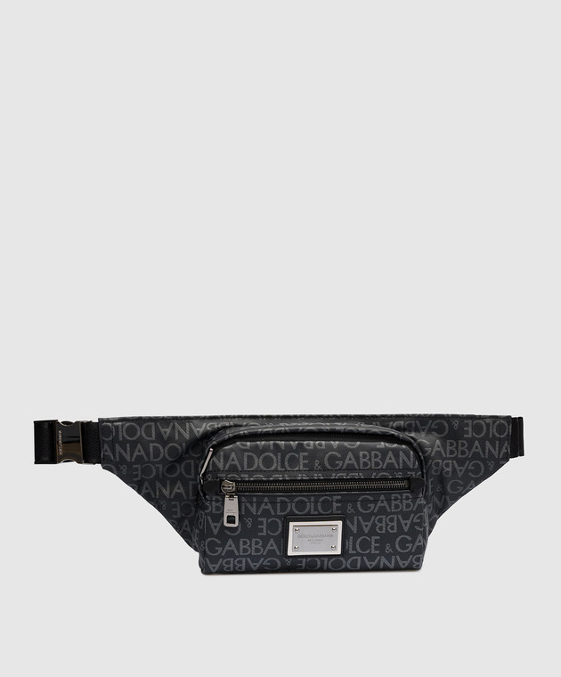 Dolce&Gabbana Gray belt bag in logo print BM2218AJ705