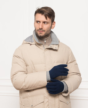 Brunello Cucinelli Синие перчатки из кашемира M2293118