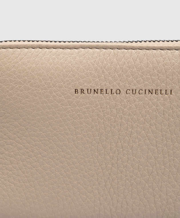 Brunello Cucinelli Бежевий гаманець з логотипом MWVND1352 зображення 3