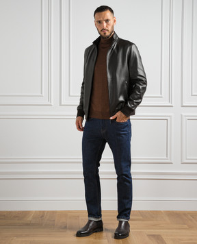 Cashmere&Whiskey Коричневый меланжевый джемпер из шерсти 97397