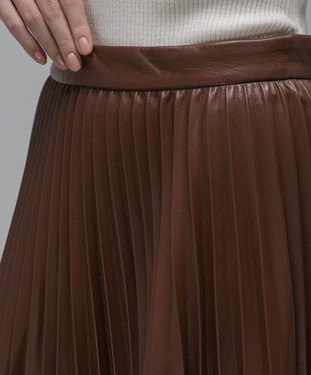 Max Mara Weekend - Коричневая юбка плиссе Newport NEWPORT купить в
