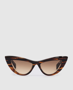 Balmain Jolie logo sunglasses in brown BPS135B54