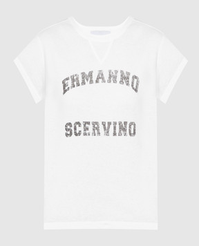 Ermanno Scervino Белая футболка с принтом логотипа D431L300STEGT