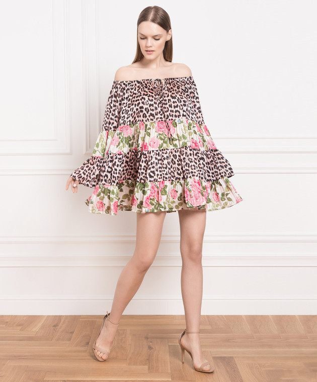 Twinset Mini dress in leopard and floral print 231LB2DEE изображение 2