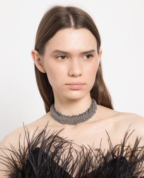 Marc Le Bihan Серебристый чокер BRA126