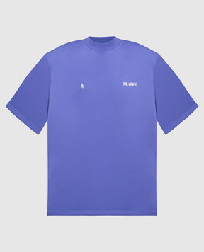 The Attico Фиолетовая футболка с фактурным логотипом 241WCT173J025