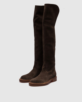 Santoni Коричневые замшевые сапоги WSAL70563BJ2TPYL