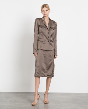 Tom Ford Коричнева спідниця з розрізом GC5608FAX595