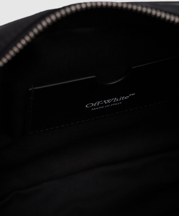 Off-White Чорна сумка через плече з логотипом OMNQ070F23FAB001 зображення 4