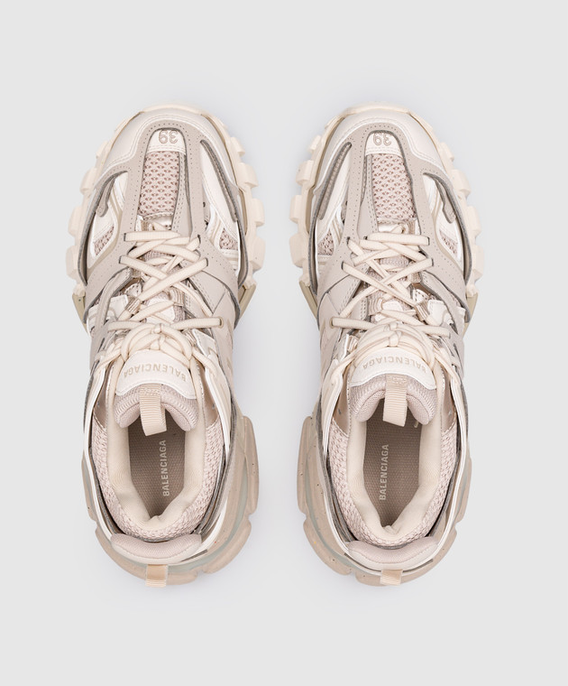 Balenciaga Бежевые комбинированные кроссовки Track 542436W3FE4 изображение 4