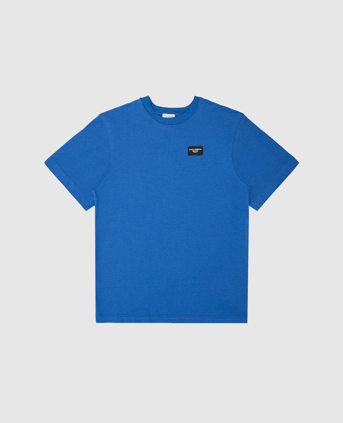 Children's blue t-shirt with logo patch