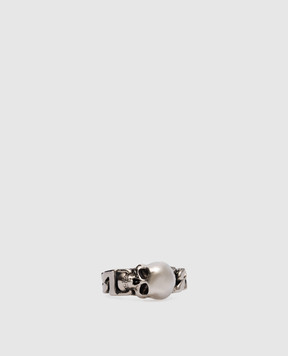 Alexander McQueen Серебристое кольцо с черепом 735914J160Y