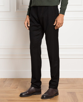 Canali Черные брюки из шерсти PR0125691678
