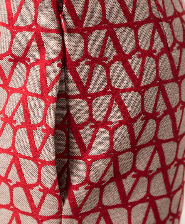 Valentino Beige skirt-shorts in Toile Iconographe print 2B3RA9977TD изображение 5