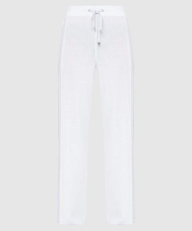 Peserico Білі штани з лампасами S94037F129234A