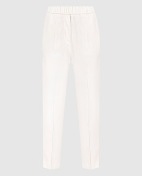 Peserico Бежеві штани з ланцюжком моніль P0457208780