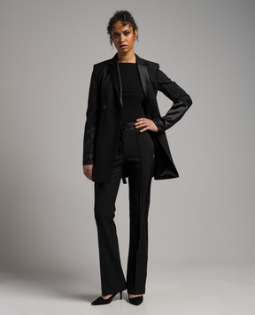 Helmut Lang Чорні штани кльош з лампасами N09HW205