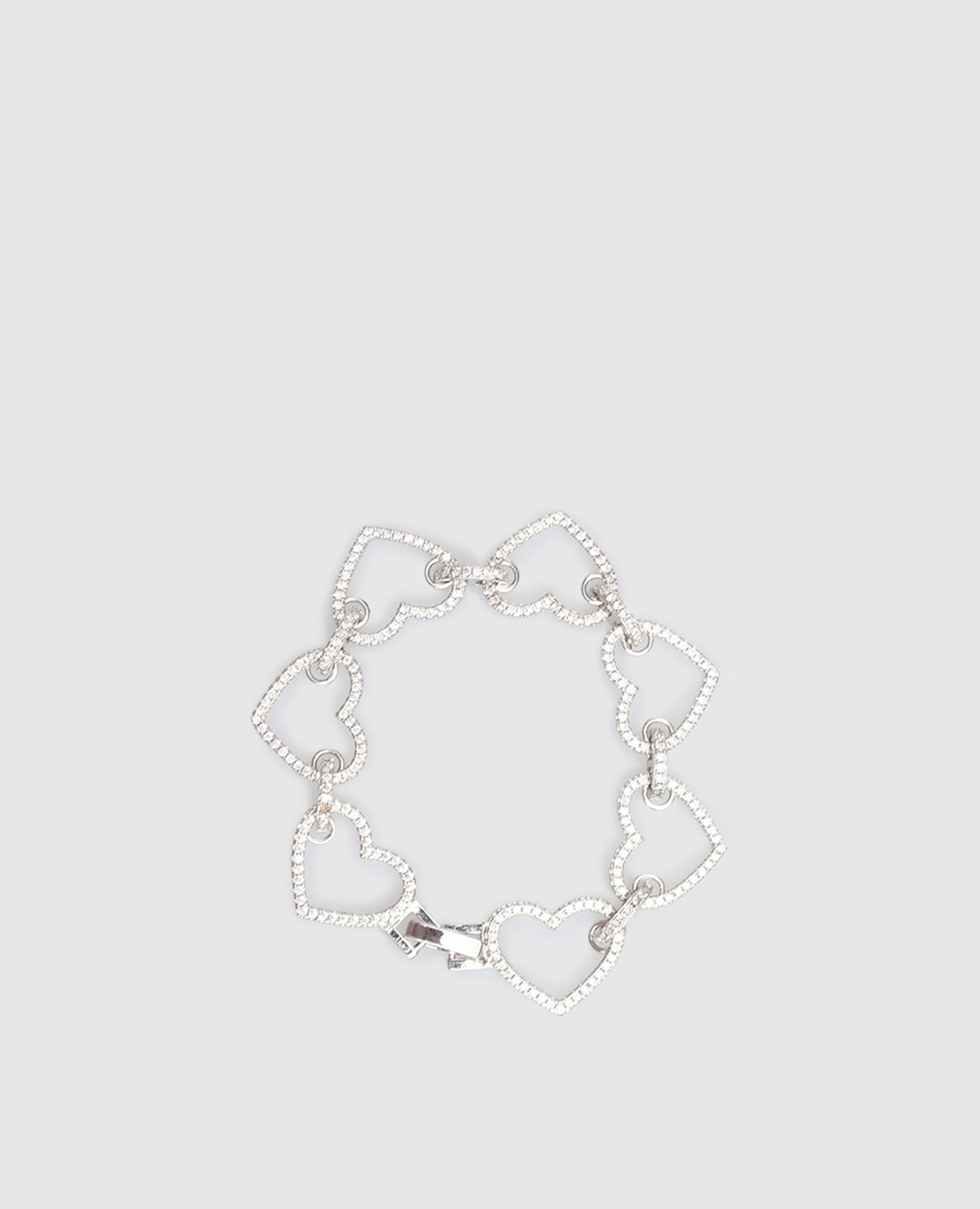 

Серебристый браслет HEART с кристаллами, Браслеты