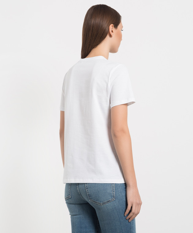 Dondup White t-shirt with logo patch S746JF0271DFS9 изображение 4