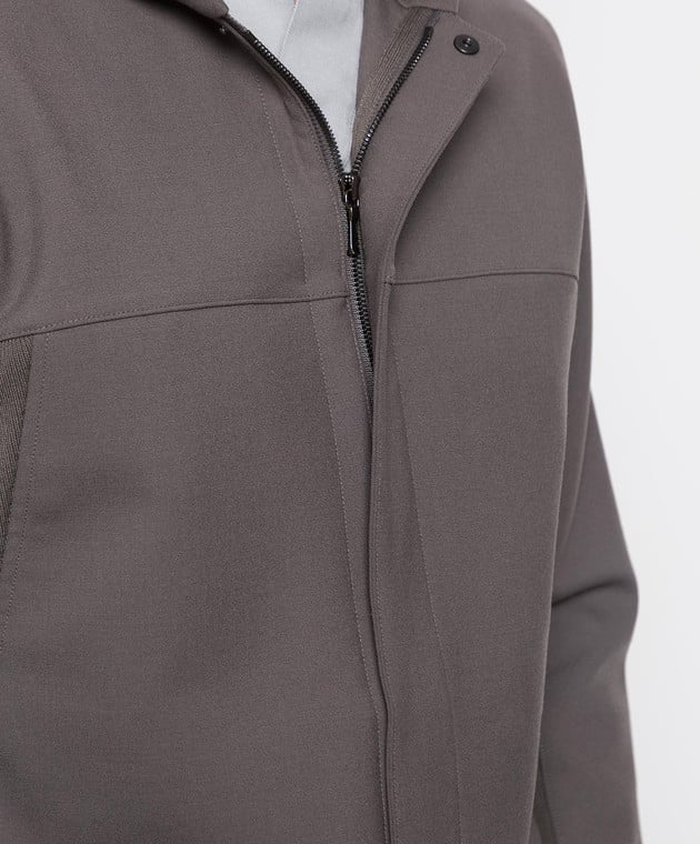 Loro Piana Темно-сіра куртка із вовни FAL5979 зображення 5