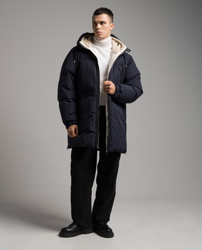 Moncler Синяя пуховая парка Truyere 1C0000454A91