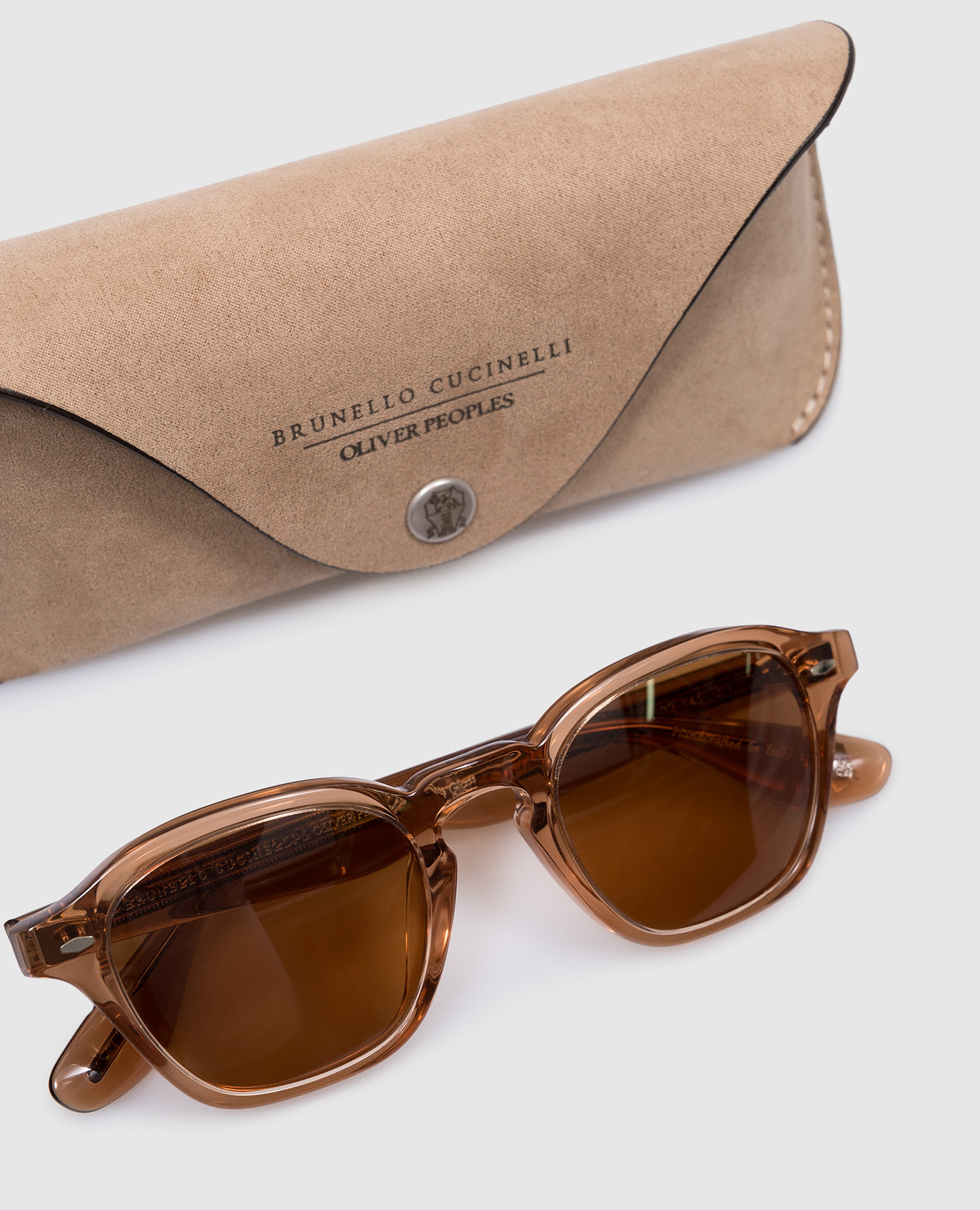 Brunello Cucinelli Коричневые солнцезащитные очки Peppe коллаборации с Oliver Peoples MOCPEP002 изображение 6