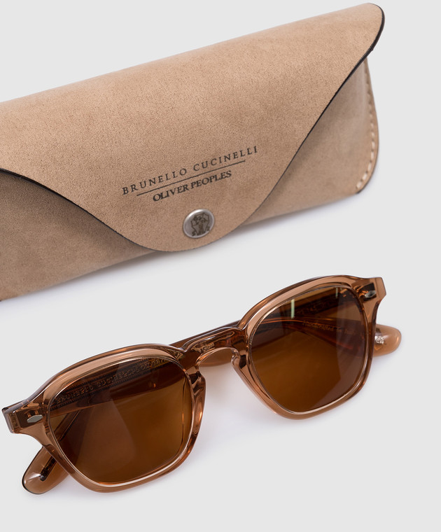 Brunello Cucinelli Brown Peppe sunglasses in collaboration with Oliver Peoples MOCPEP002 image 6