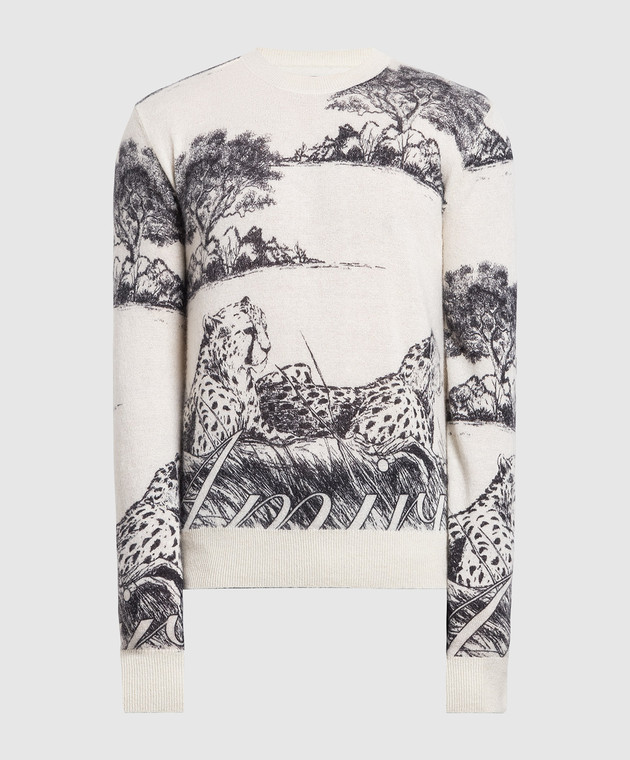 AMIRI White sweater in a print PF23MKL024
