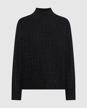 Peserico Черный свитер с фактурным узором S99018F0709095