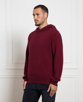 ISAIA Бордовые худи из кашемира MG8181YP010