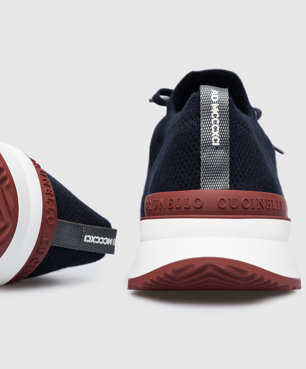 Brunello Cucinelli Темно-синие сникеры MZUPMBO252 изображение 4