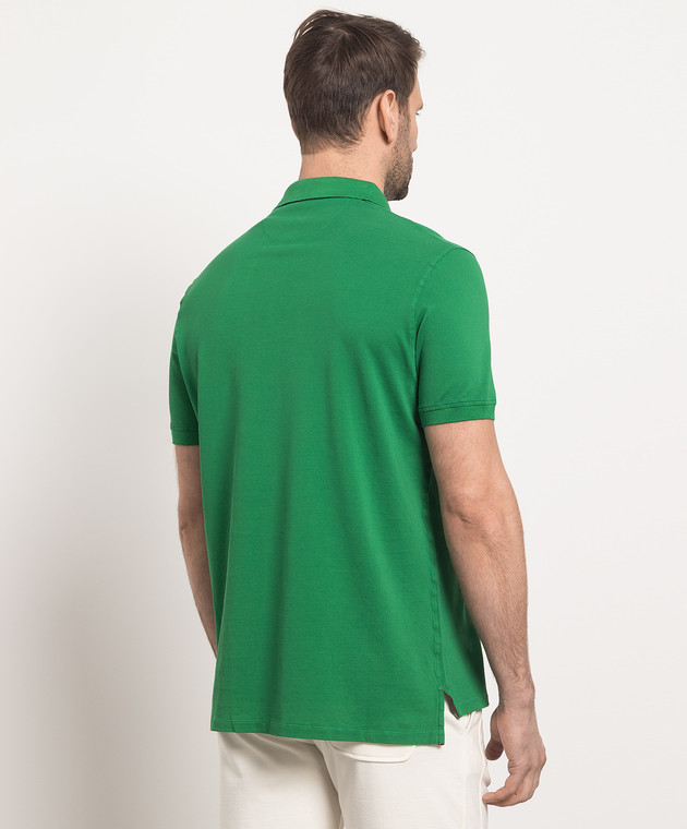 ISAIA Green polo shirt with logo MCI171JP003 изображение 4