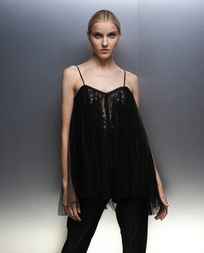 Alexander Wang Чорний топ з мереживом 1WC3231844