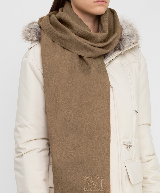 Max Mara Бежевый шарф из кашемира WKCLARA изображение 2