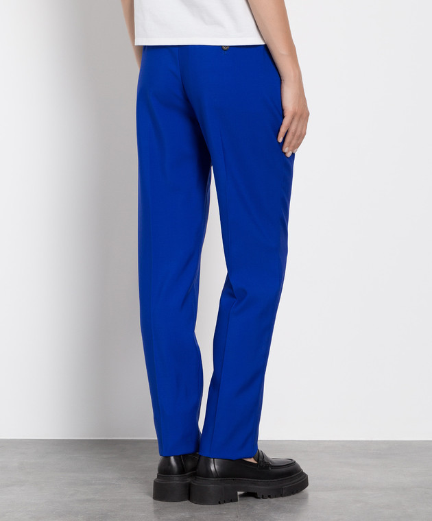 Alexander McQueen Сині штани з вовни 705542QJACX зображення 4