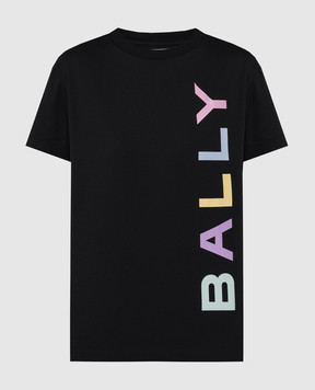 Bally Черная футболка с принтом логотипа L5BA909FCO018