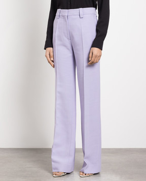 Victoria Beckham Фиолетовые брюки 1223WTR004476C