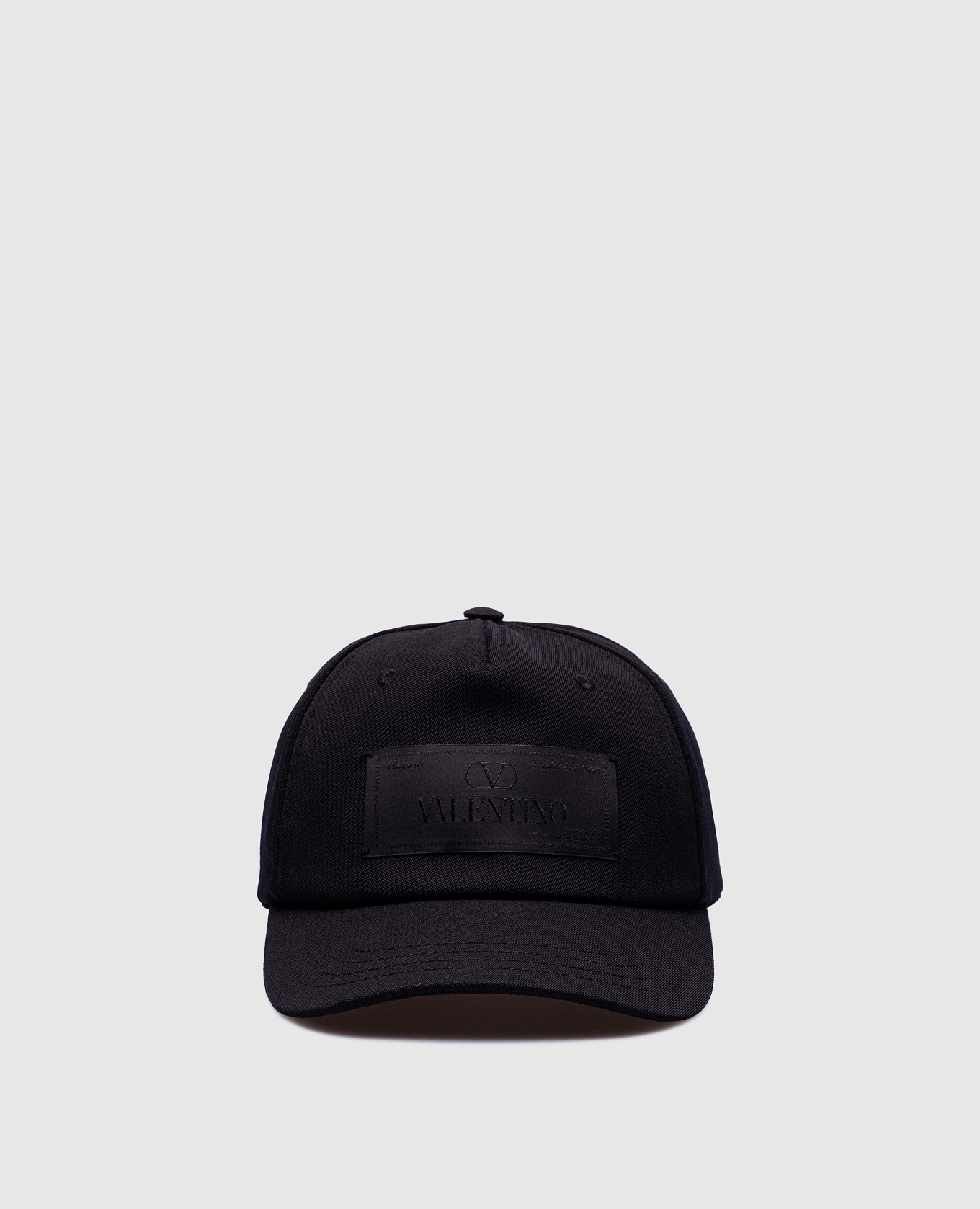 Черная кепка из шерсти с логотипом патча