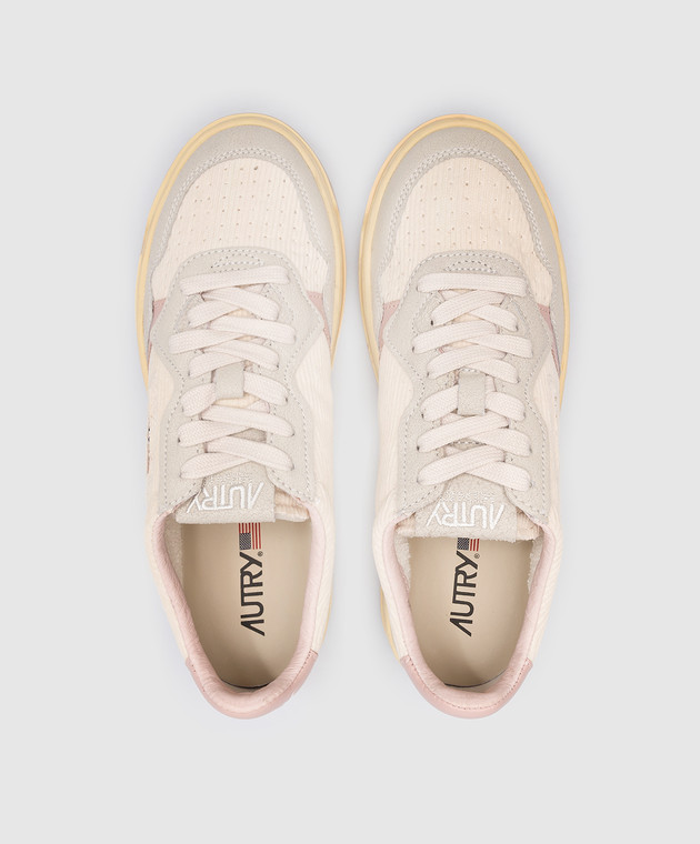 AUTRY Beige combination sneakers with logo A13IAULWCC06 image 4
