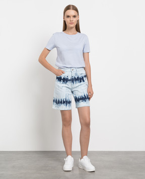 Stella McCartney Блакитні джинсові шорти з ефектом тай-дай 604287SOH67