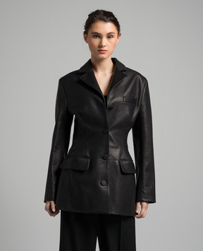 Dolce&Gabbana Черный кожаный жакет F29XYLHULUR