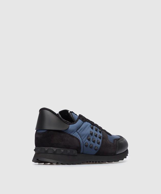 Valentino Темно-синие комбинированные кроссовки Rockrunner 1Y2S0748VBU изображение 3