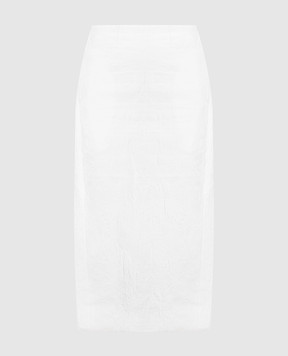 CO Белая юбка миди с эффектом жатки 3006IJC